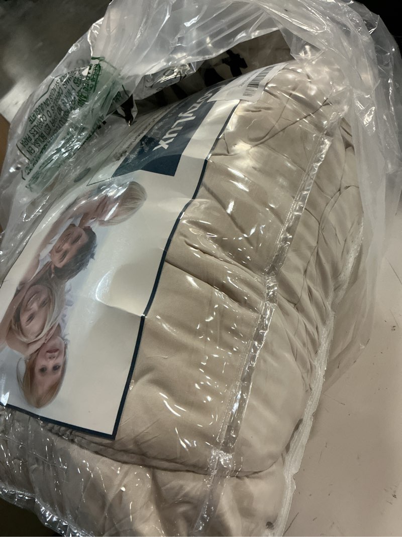 Condition photo showing As Is for cozylux full size comforter sets ivory - 7 pieces bed in a bag full, luxury soft bed set for all seasons, bedding set with down alternative comforter, sheets, pillowcases & shams ivory full