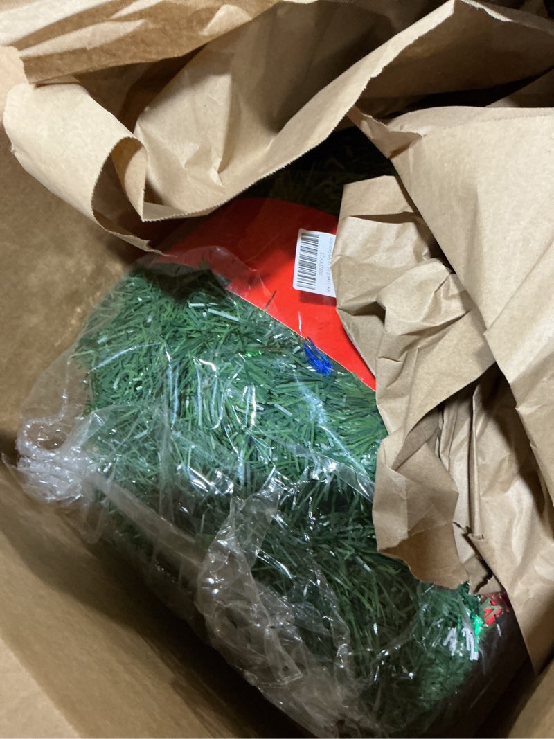 Condition photo showing Good Condition for 50 Foot Soft Christmas Garland, Non-lit Christmas Garland Ideal for Indoor and Outdoor Decor, Green Tinsel Garland for Holiday Wedding Party Decoration 1