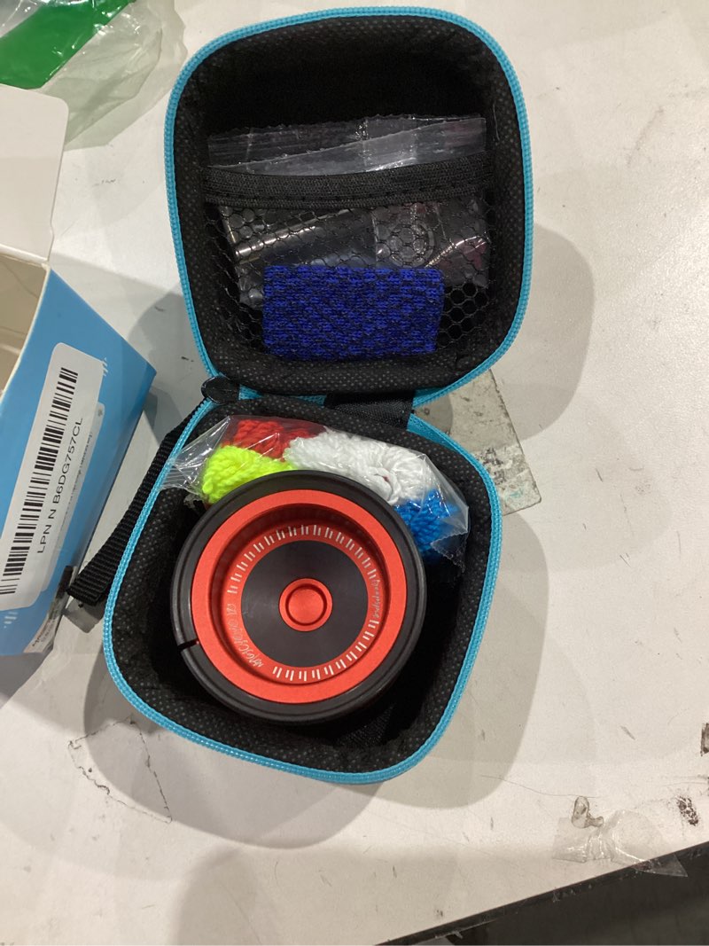 Condition photo showing Good Condition for MAGICYOYO V13 DEEPSPIN Bi-Material Yoyo for Kids 8-12, Dual Purpose Professional Yoyo for All Skill Levels, Trick Yo yo with 12 Yo-yo Strings, Finger Brace, Bearing Kit (Red+Black Rings)