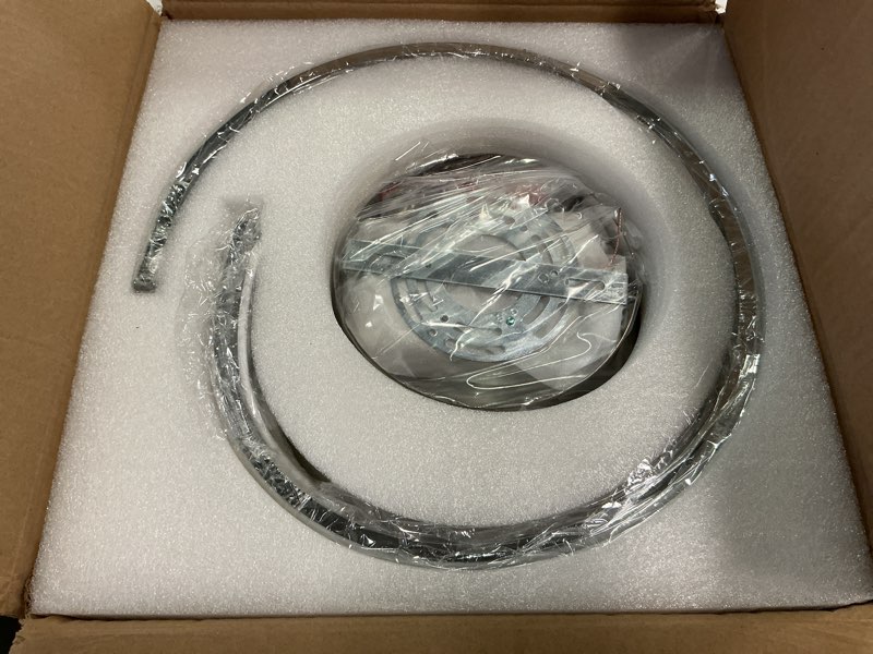 Condition photo showing Good Condition for CANEOE Modern Led Ceiling Light, 42W Dimmable Close to Ceiling Light Fixture with Remote Control, Flush Mount Led Ceiling Lamp for Bedroom Living Dining Room Kitchen Chrome