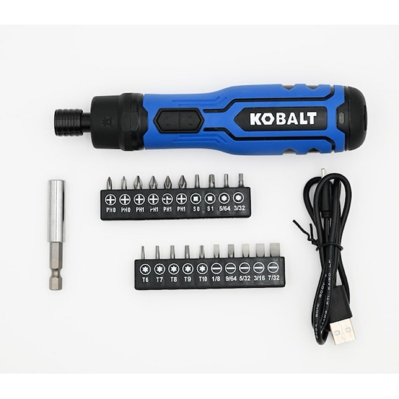 23 pcs Kobalt 4-volt Max 1/4-in Cordless Screwdriver (1-Battery and Charger...