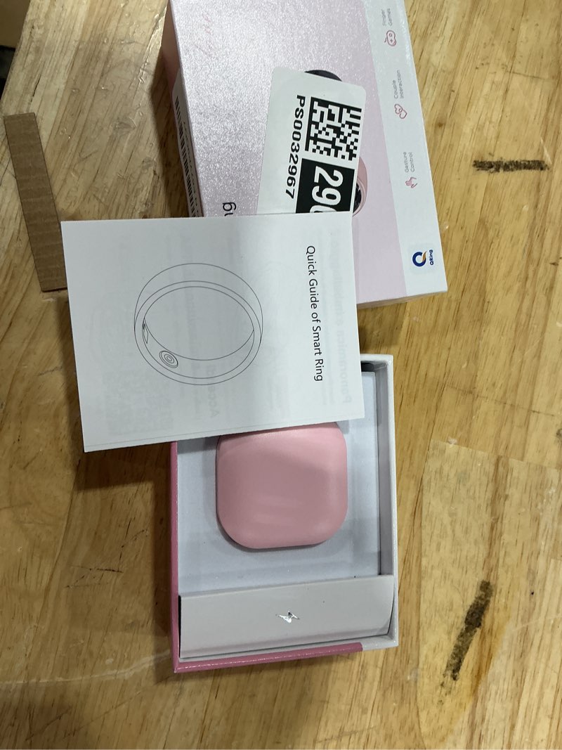 Condition photo showing New/Like New for slim smart ring for women, ceramic health fitness tracker pink?9# | no subscription fee & 5atm waterproof, sleep tracking, heart rate, blood oxygen, activity tracking, hrv, 5-7 day battery life pink 9