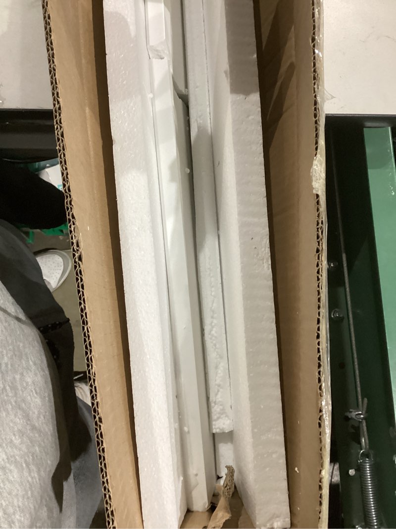 Condition photo showing As Is for White Marble Threshold 4x48x5/8 Inch Marble Window Sill Shower Curb Top Tile Door Transition Bathroom Vanity Backsplash for Shower Pan System Jambs Fireplaces (Modern Style)