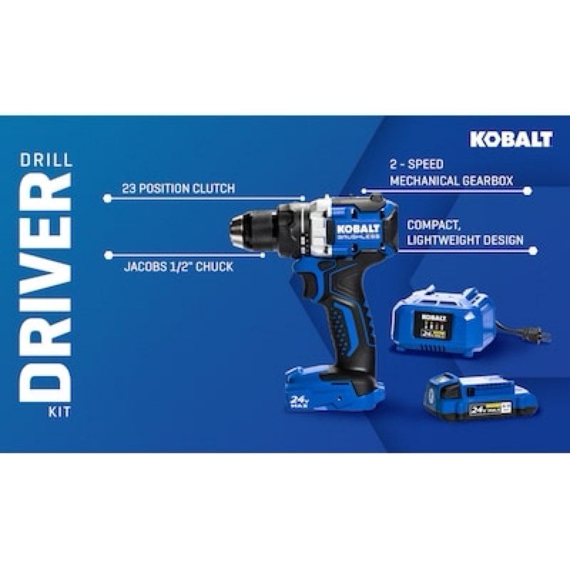 Kobalt 24-volt 1/2-in Keyless Brushless Cordless Drill ( 1 -Batteries Included )
