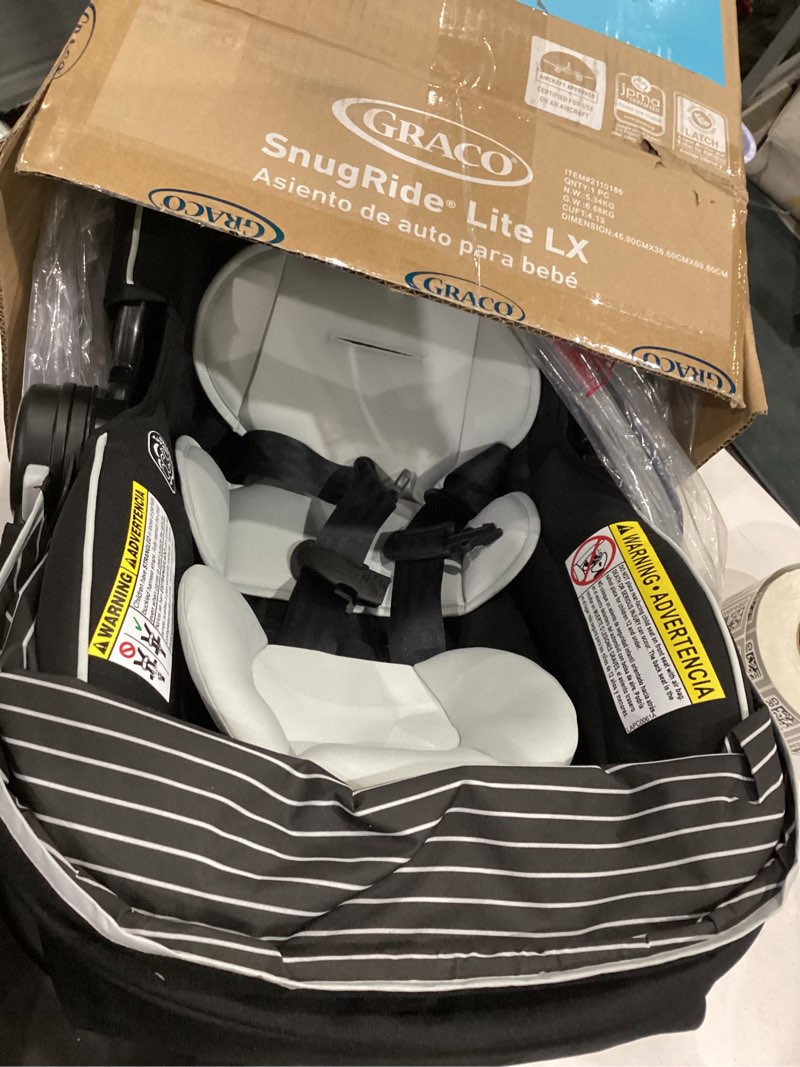 Condition photo showing Good Condition for graco snugride lite lx infant car seat, lightweight rear-facing seat for babies 4–30 lb, 4-position adjustable base, latch installation & protectplus engineered, studio