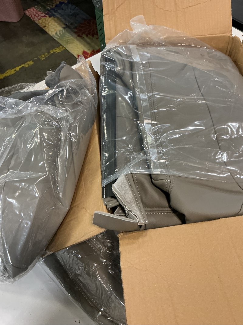 Condition photo showing Good Condition for NLQR Pewter Gray 922 Driver & Passenger Side Bottom & Top Lean Back Replacement Seat Covers & Armrests Covers Compatible with Chevy Silverado Tahoe Suburban Avalanche GMC Sierra Yukon XL 2003-2006