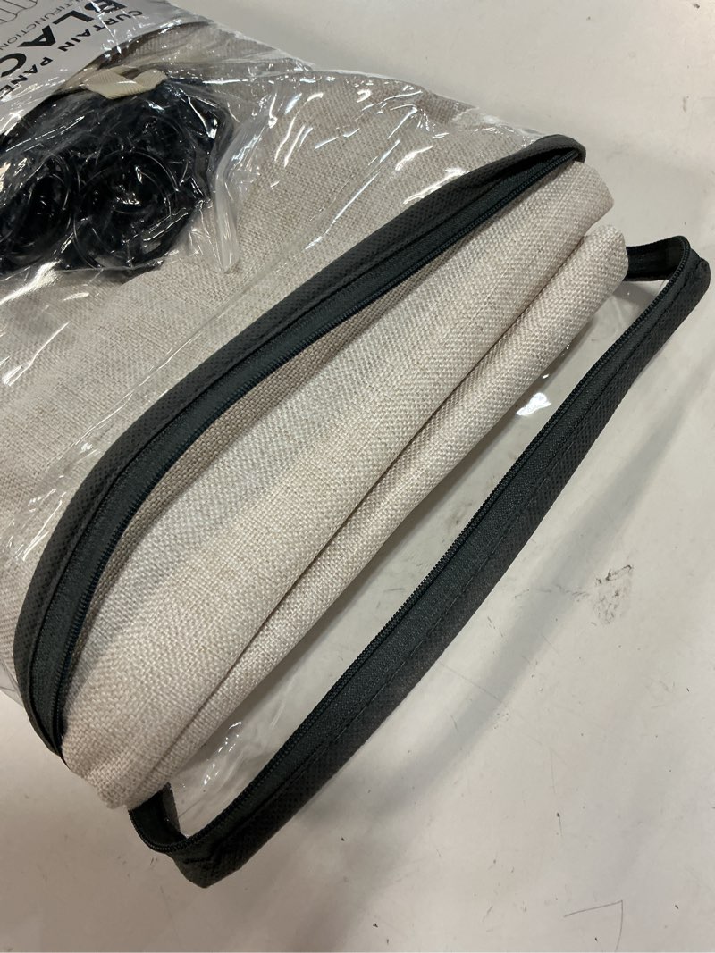 Condition photo showing Good Condition for inovaday 100% blackout curtains for bedroom, cream black out curtains 84 inch long, clip rings linen blackout drapes, thermal insulated room darkening for living room, 2 panels - w50xl84 cream 50"w x 84"l (pack of 2)