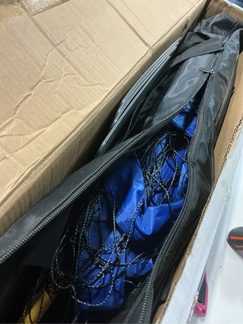Condition photo showing Good Condition for professional outdoor volleyball net set with adjustable poles & anti-sag design, portable volleyball net includes beach fixed plate, scoreboard, boundary line and carry bag for backyard beach grass