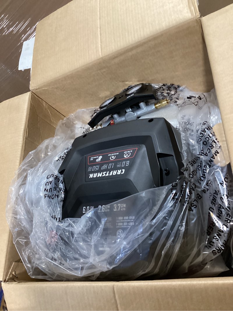 Condition photo showing Good Condition for craftsman 6-gallon portable electric 150 psi pancake air compressor