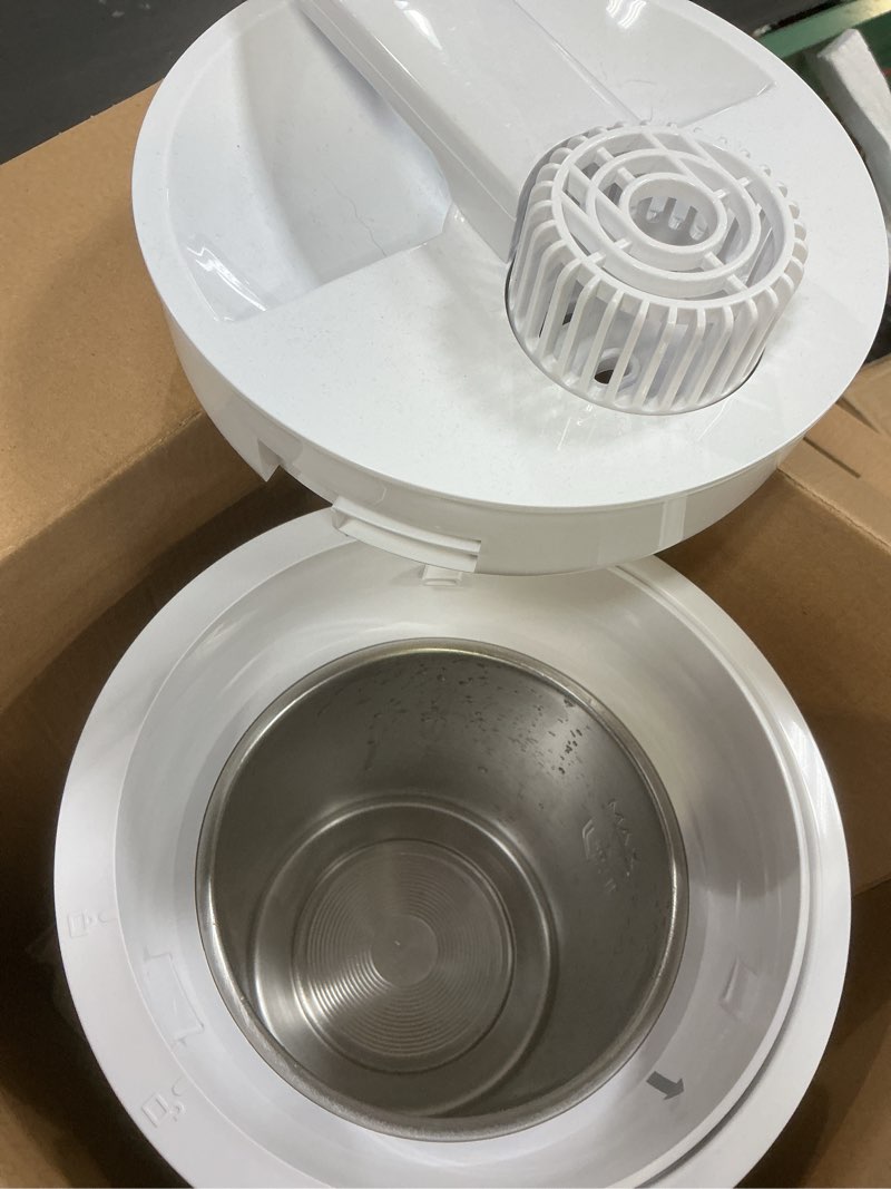 Condition photo showing As Is for 3l stainless steel humidifier for bedroom, warm mist humidifiers easy clean, steam humidifier for living room, whisper-quiet and filterless, with sleep mode and timer, auto-off setting