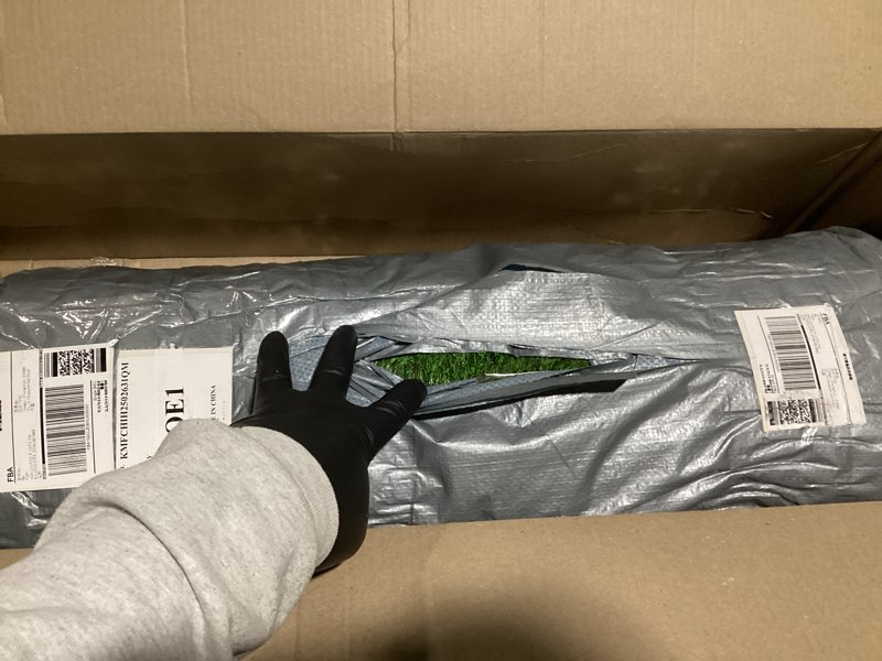 Condition photo showing Good Condition for XLX TURF Extra Large Artificial Grass Pad for Dogs Potty - 5 FT X 8 FT Thickness & Pets Friendly Fake Turf Grass for Dog Kennel Outdoor Patio Balcony 5FTX8FT