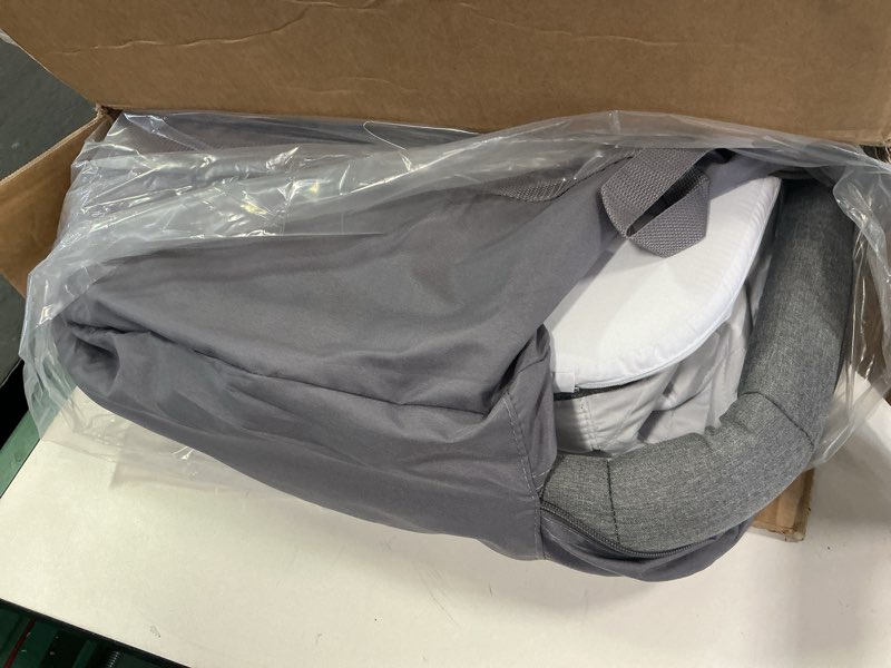 Condition photo showing As Is for KoolerThings 3 in 1 Baby Bassinet, Bedside Sleeper, & Playpen, Easy Folding Portable Crib (Grey)- Ko