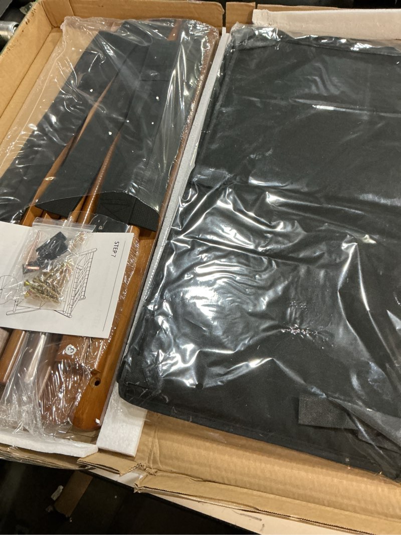 Condition photo showing Good Condition for Bamboo Luggage Rack with 4 Storage Compartments, Foldable Suitcase Stand for Guest Room, 150lbs Capacity, Sturdy, Space-Saving and Easy to Assemble Organizer Walnut 1 Pcs