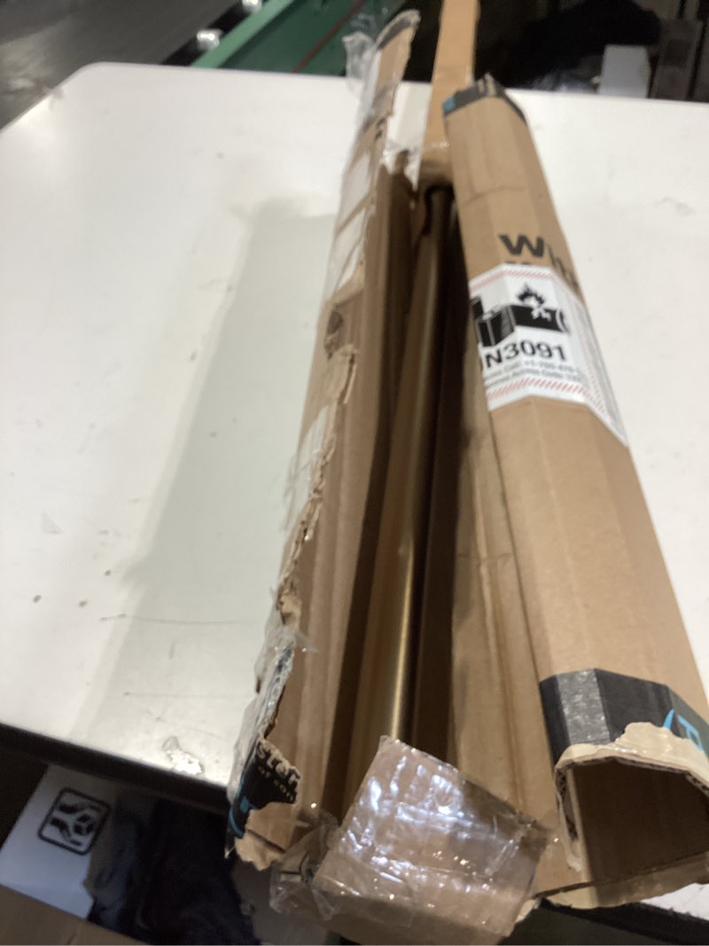 Condition photo showing Good Condition for ivilon drapery window curtain rod - end cap style design 1 inch pole. 72 to 144 inch color warm gold 72 to 144 in.