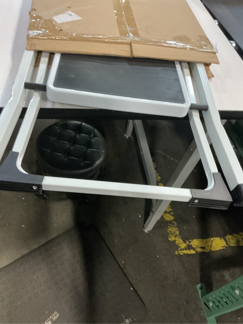 Condition photo showing Good Condition for 2 Step Stool, Folding Step Stool - Capacity with Wide Anti-Slip Pedal, Portable Steps Stool for Adults Multi-Use for Household, Kitchen, Office (Matte White)