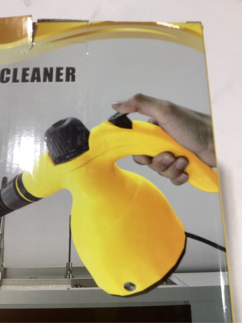 Condition photo showing New/Like New for Handheld Steam Cleaner - Multipurpose Pressurized Steamer, Fast Heat w/ 9.18FT Cord - Chemical-Free Steam Cleaner for Home, Grout, Cars, Upholstery, Windows, Bathrooms & More Yellow 221?