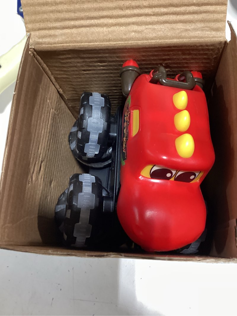 Condition photo showing Good Condition for 3 pack dinosaur monster truck toys with light-up led wheels for toddlers kids