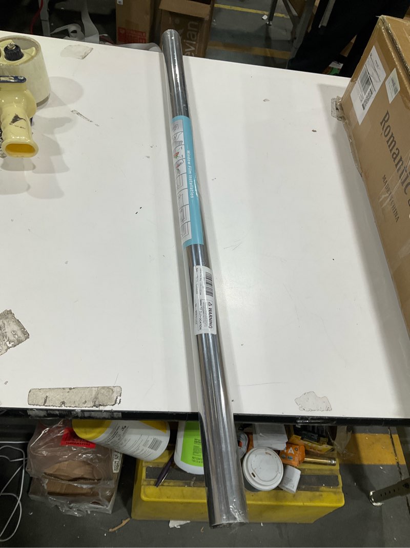 Condition photo showing New/Like New for Coavas One Way Privacy Window Film Daytime Mirror Reflective Window Tint for Home Heat UV Sun Blocking Anti-Glare Covering See Out Not in Static Cling Removable for Bedroom,Silver 35.4x157.5 in 35.4 x 157.5 Inch Silver