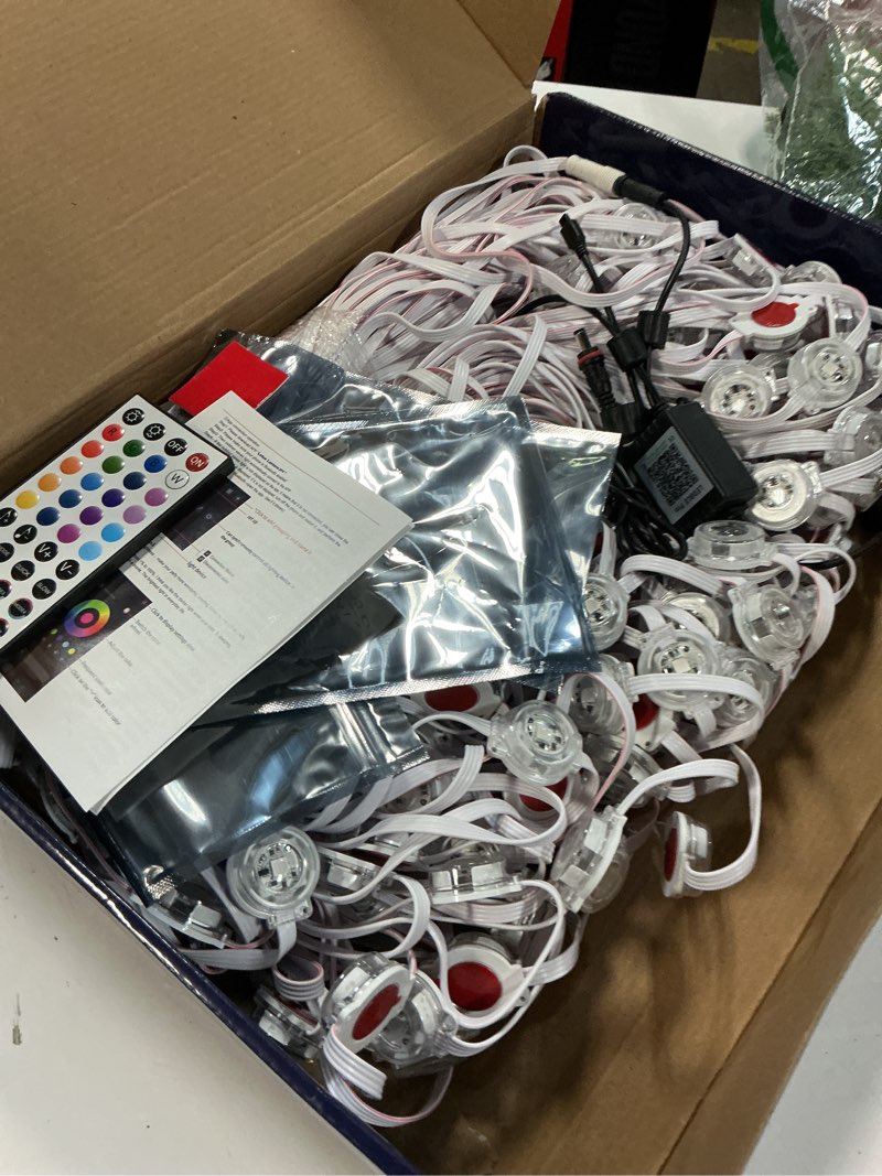 Condition photo showing New/Like New for vanesa 400ft permanent outdoor lights, ip67 waterproof with app & remote control, outdoor permanent lights for house fit for valentines/pool party/wedding/birthday/easter/daily decoration