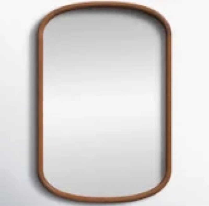 Brayton wood oval mirror