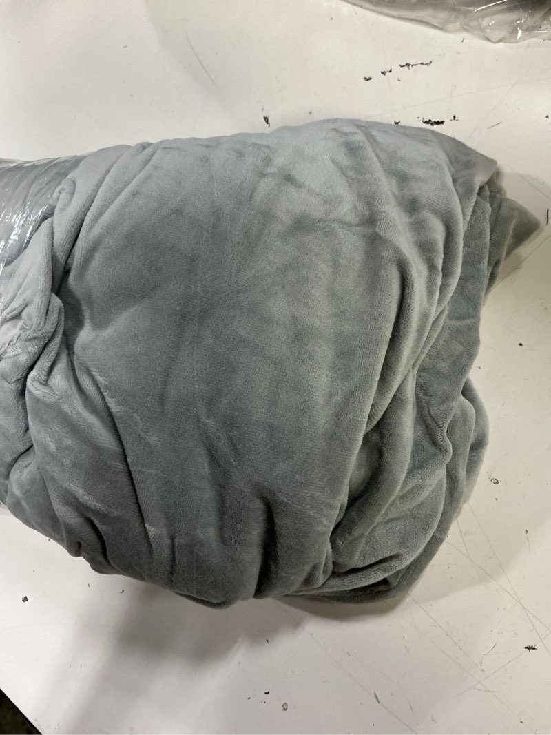 Condition photo showing Good Condition for womaco velvet bed headboard slipcover protector stretch solid color dustproof cover for bedroom decor (1-light gray, 71" - 90") 1-light gray king (71"-90")