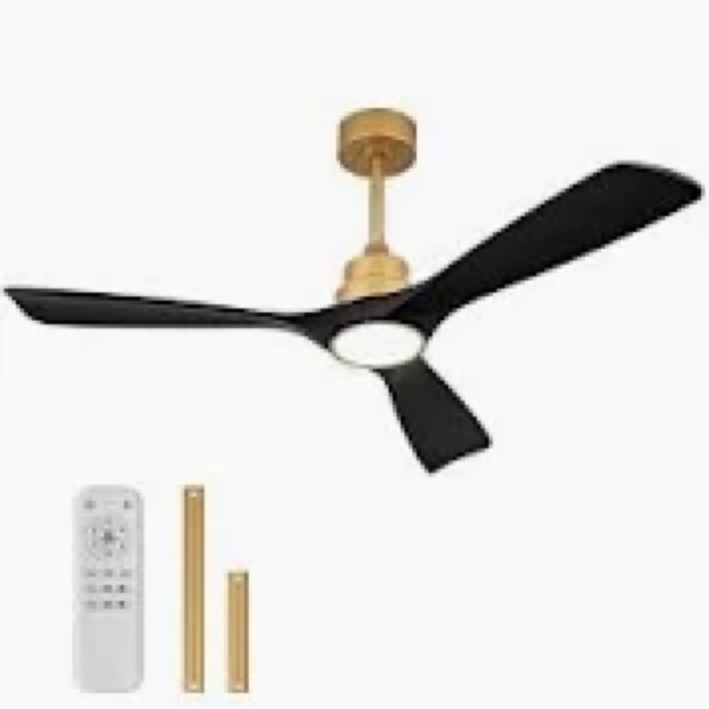 Depuley 808-41  ceiling fan black & gold