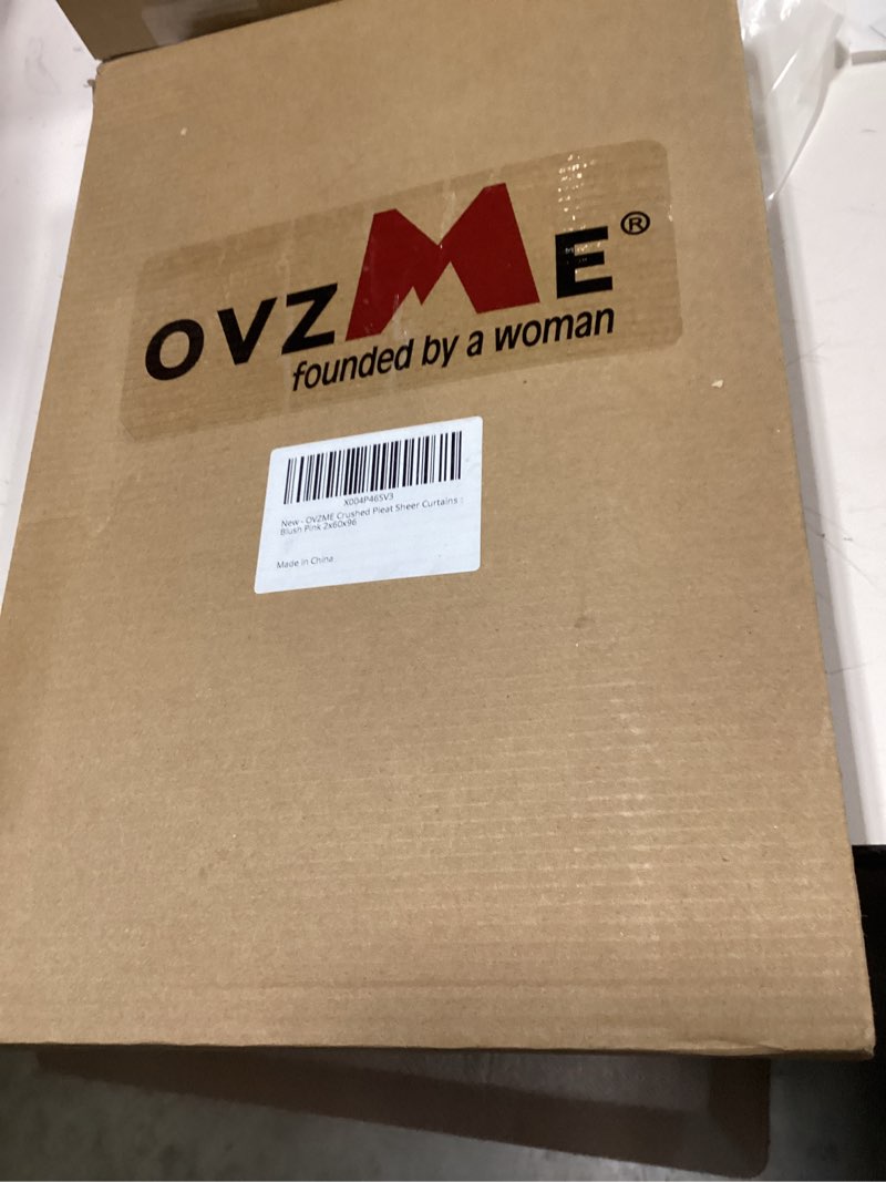 Condition photo showing New/Like New for ovzme ivory sheer curtains 96 inches long 2 panels set, farmhouse elegant textured pinch pleated curtain panels crinkled voile draperies privacy with light filtering for bedroom, 60wx96l inches 60"w x 96"l (pack of 2) ivory