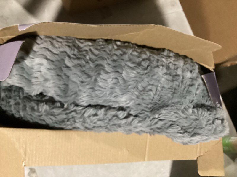 Condition photo showing Good Condition for Heated Blanket Electric Blanket,Cozy Faux Rabbit Fur & Soft Flannel Warm Heater Throw Blanket with 5 Fast Heating Levels &10Hours Auto-Off Over-Heat Protection?50" x 60" (Grey)