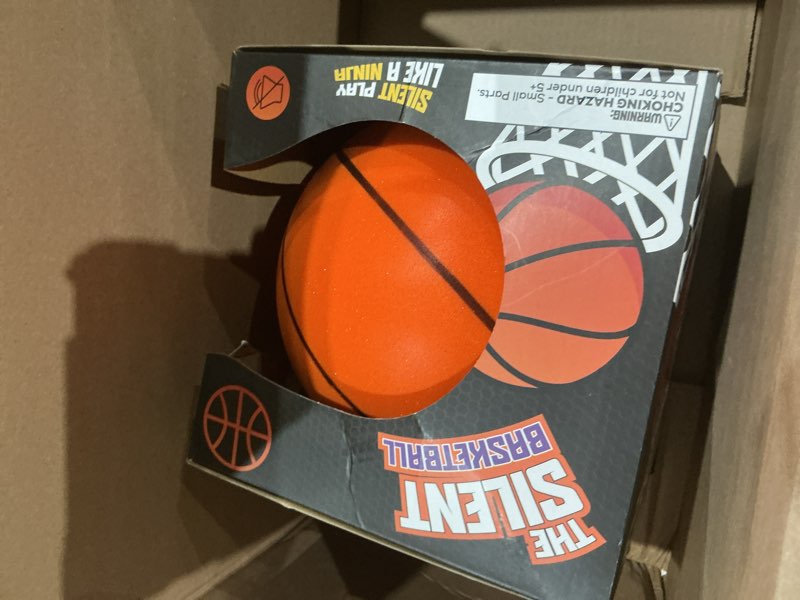 Condition photo showing Good Condition for silent basketball – not vacuum shipped - 2025 upgraded airless soft foam ball soundless for quiet dribbling and indoor training – real feel higher bounce no noise dark orange size 7