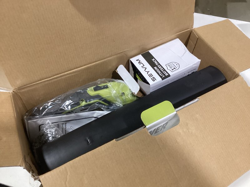 Condition photo showing Good Condition for Similar product Leaf Blower, Electric Cordless Leaf Blower with 2 Batteries and Charger, 2 Speed Mode, Lightweight Cordless Blower for Blowing Leaves, Patio Cleaning, Blowers for Lawn Care and Dust Plastic A-Green