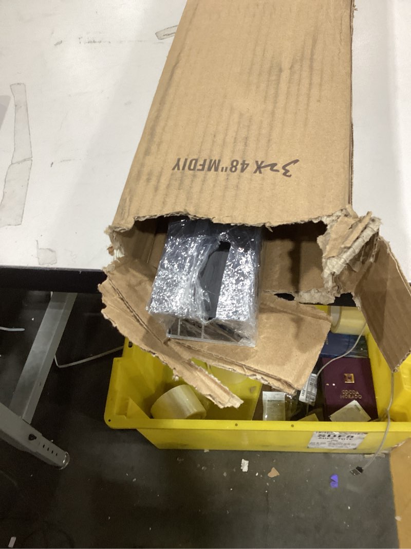 Condition photo showing As Is for Metal Floating Frame for 32x48 Canvas Oil Paintings, DIY Canvas Frame with 1.5" Deep for Prints Wall Art/Portrait/Landscape Living Room Bedroom Kitchen Decor (Black) 32x48"