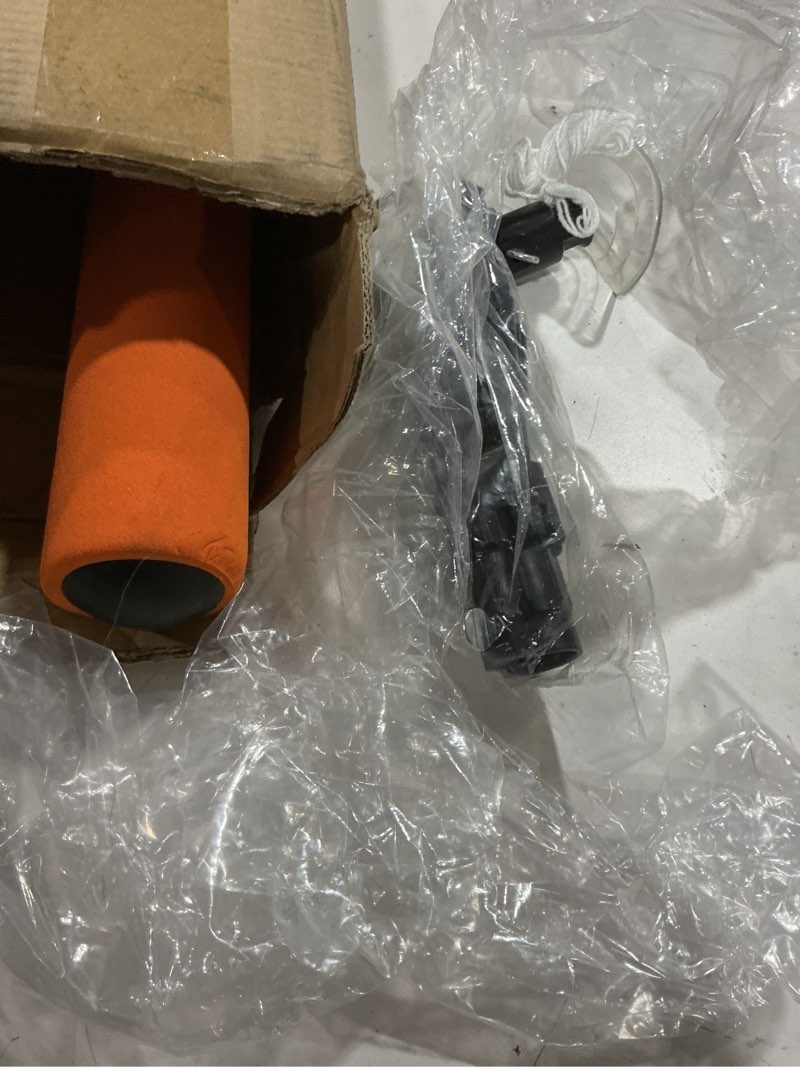 Condition photo showing As Is for pmmj light bulb changer for high ceilings with 26ft reach, telescopic extension pole for high ceilings and recessed lights (5-20ft) with baskets, suction cup and duster