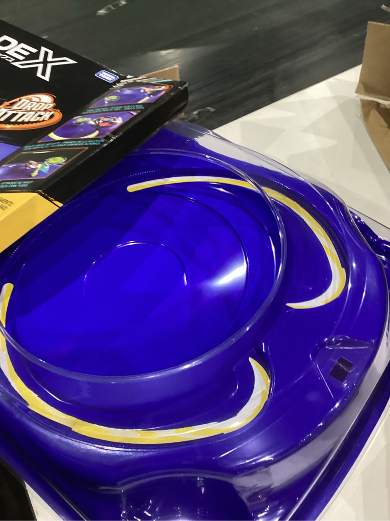 Condition photo showing New/Like New for Beyblade X Drop Attack Battle Set with Beystadium Arena, 2 Takara Tomy Tops & Launchers, Impact Drake 9-60LR & Hover Wyvern 3-85N, Battling Game Toys, Ages 8+
