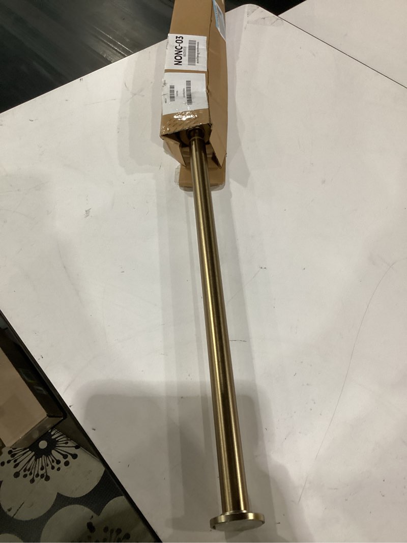Condition photo showing Good Condition for ivilon tension curtain rod - spring tension rod for windows or shower, 24 to 36 inch. warm gold 24" to 36" warm gold