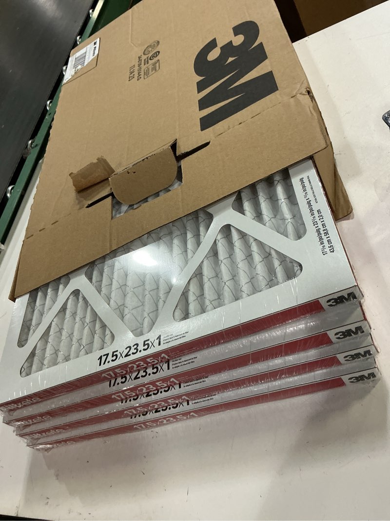 Condition photo showing New/Like New for filtrete 17.5x23.5x1 air filter, merv 11, mpr 1000, allergens & pet dander, 3-month ac and furnace filters, cleaner air, reliable airflow, 4 hvac filters (actual size 17.18 x 23.18 x 0.81 in)