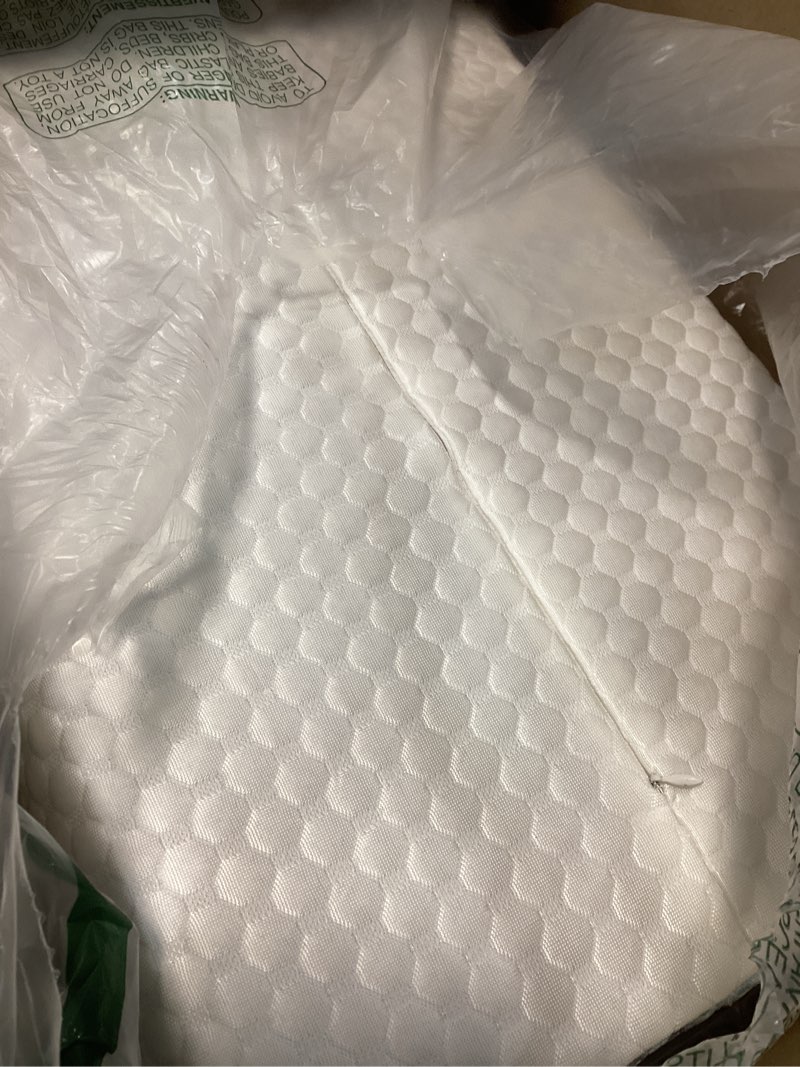 Condition photo showing Good Condition for cervical neck pillow for pain relief - ergonomic contour memory foam pillows, cooling side sleeper pillow for sleeping, orthopedic bed pillow for back stomach sleepers with pillowcase white & blue