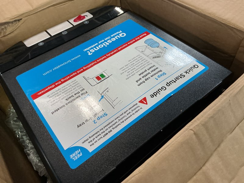 Condition photo showing As Is for Brio Bottom Loading Water Cooler Dispenser for 5 Gallon Bottles - 3 Temperatures with Hot, Room & Cold Spouts, Child Safety Lock, LED Display with Empty Bottle Alert, Stainless Steel