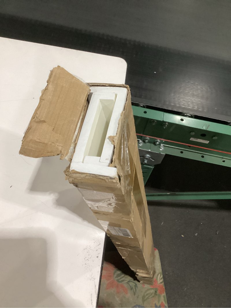 Condition photo showing New/Like New for AZSKY 48 Inch Picture Ledge Shelf Floating Shelves Wall Mounted Set of 2 White White 48in set 2