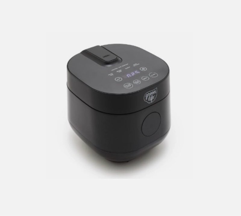 GREENLIFE 4-CUP RICE & GRAINS COOKER | BLACK