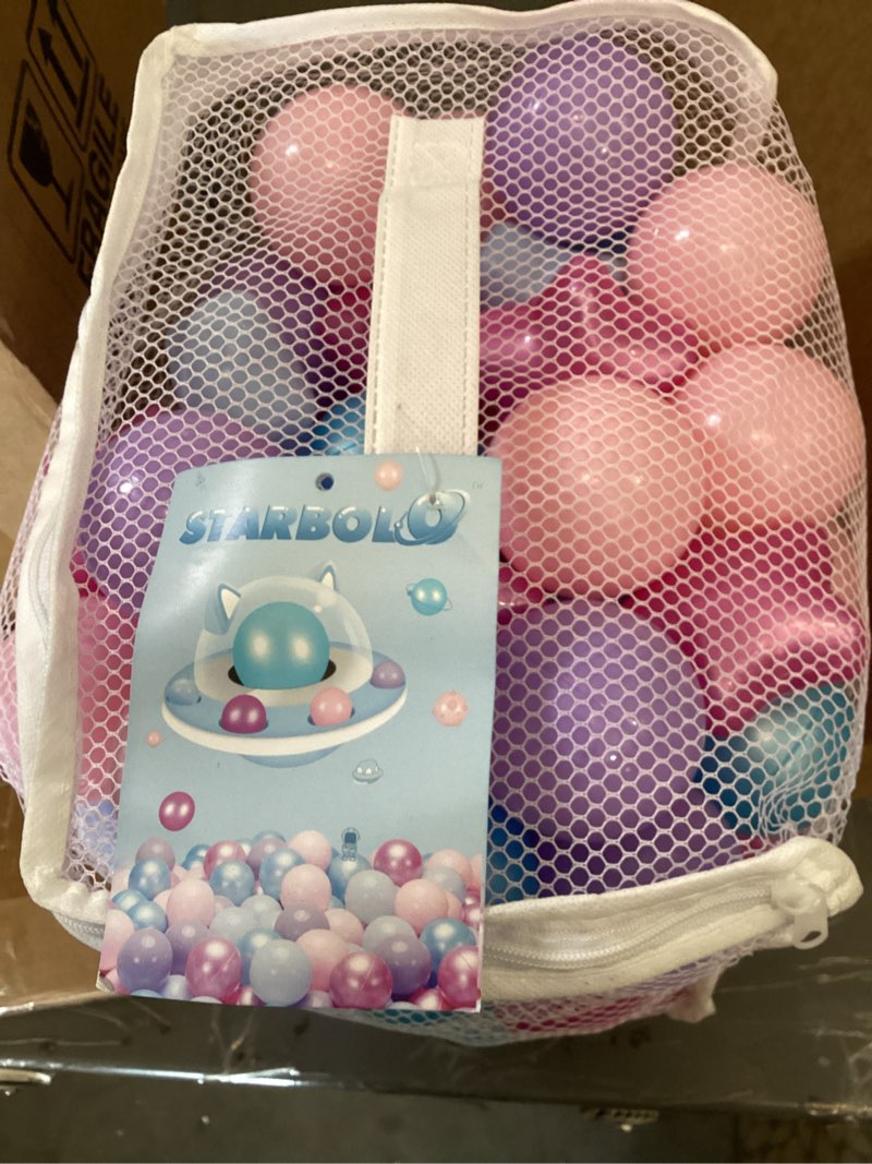 starbolo ball pit balls - 100pcs crush proof plastic children's toy balls macaron bear ocean balls f