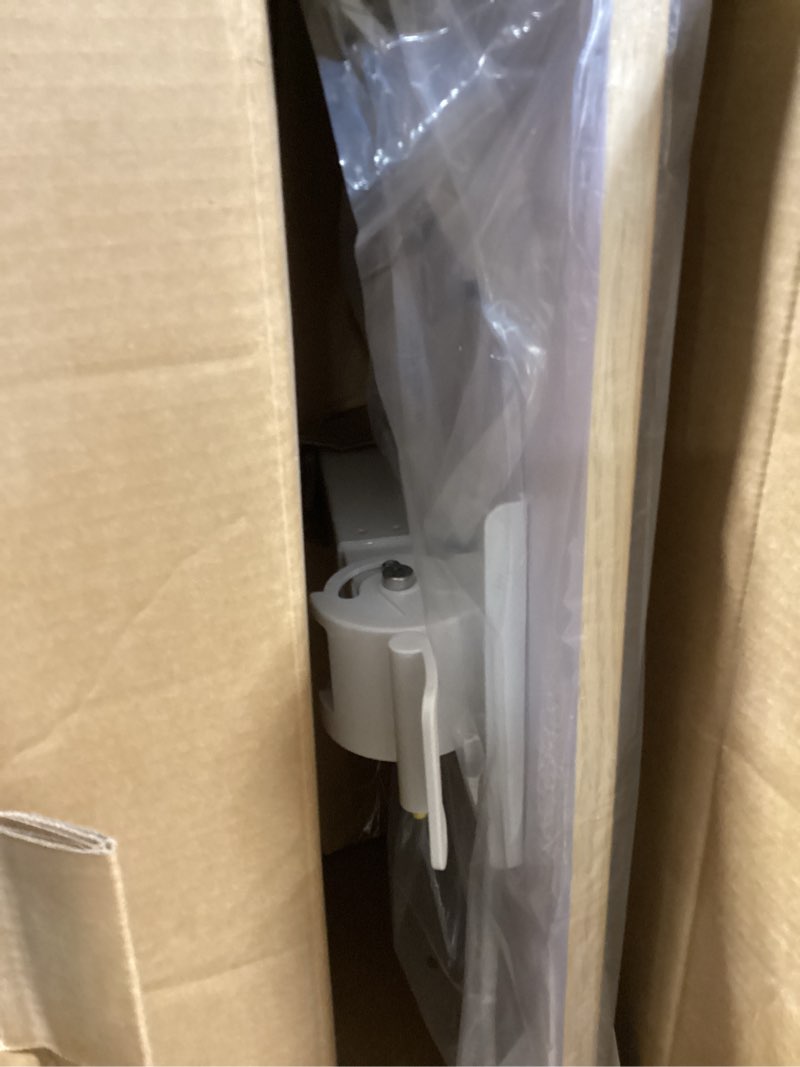 Condition photo showing Good Condition for Mobile Folding Desk - 25 Inch Space-Saving Portable Sit-Stand Desk with Wheels, Height Adjustable for Home Office, Craft & Study, Beige