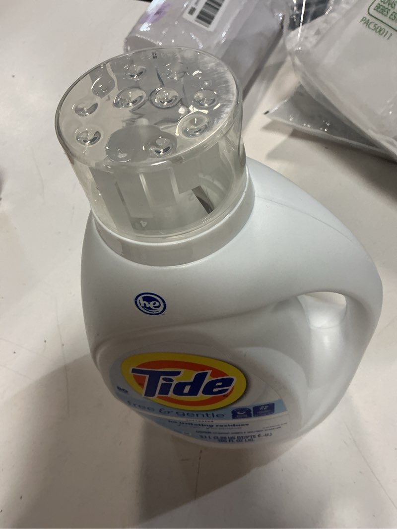 Condition photo showing Good Condition for tide free & gentle liquid laundry detergent, 80 loads, 105 fl oz, tide laundry detergent, clean laundry detergent unscented 105 fl oz (pack of 1)