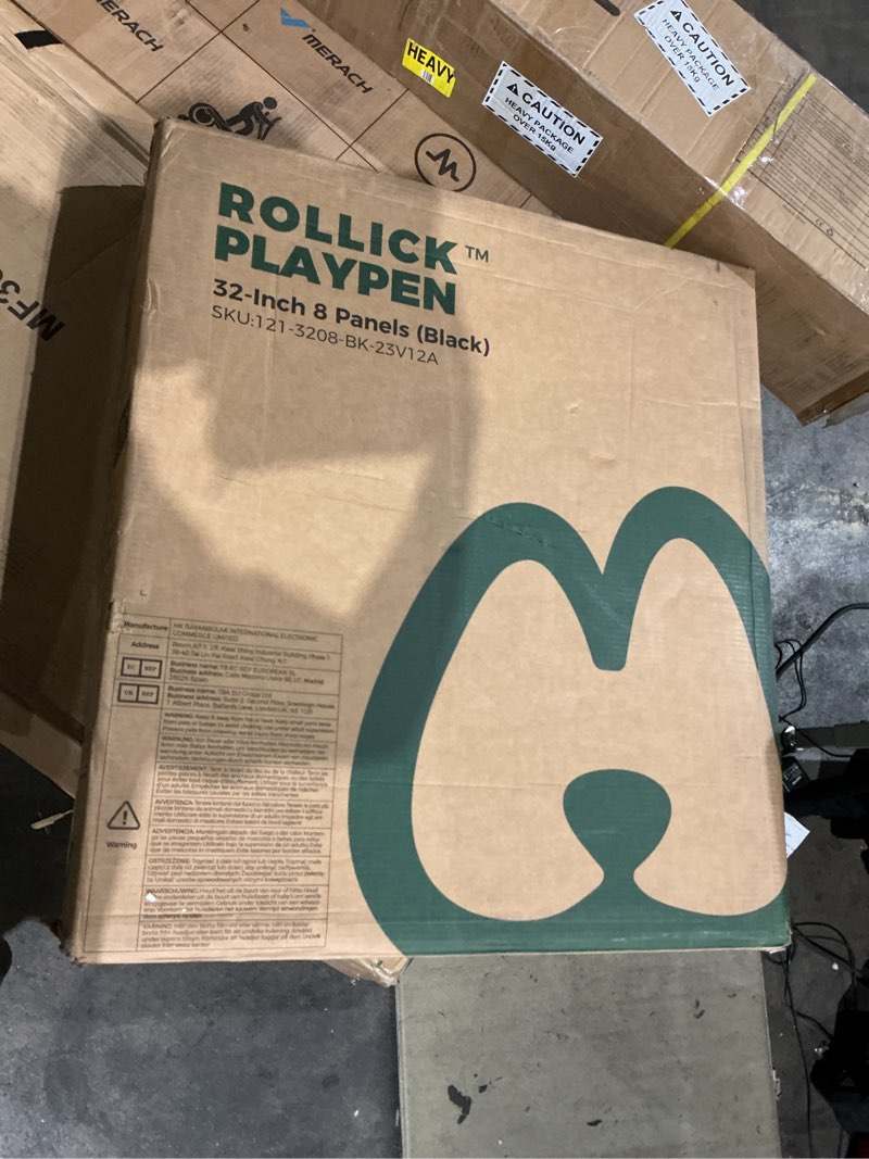 Condition photo showing New/Like New for fxw rollick unleashed dog playpen for indoor, yard, rv camping, 32 inch 8 panels for small and medium dogs?patented black 32"h 8 panels