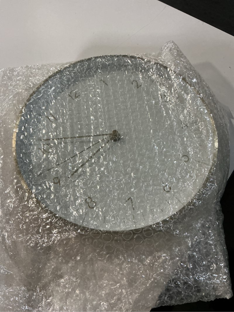 Condition photo showing Good Condition for luuk lifestyle quartz wall clock with silent movement and no ticking, scandinavian design, housewarming gift idea, decoration, in white and gold white, 10"