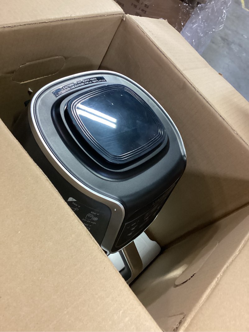 Condition photo showing As Is for Ninja | XL Single Basket Air Fryer | 5.5 QT Capacity fits 3lbs of Wings | 5-in-1Air Fry, Roast, Bake,Reheat & Dehydrate |Dishwasher Safe Parts & Recipe Guide | Grey |AF150AMZ 5.5 QT XL