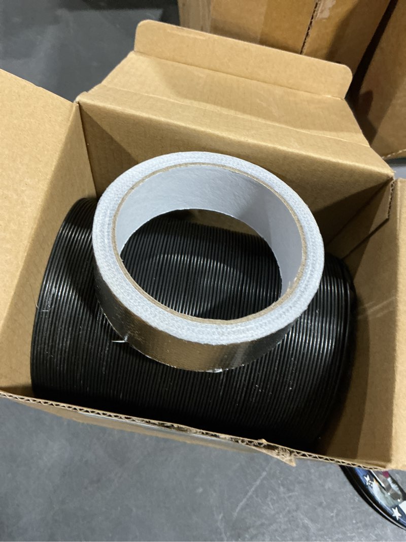 Condition photo showing New/Like New for Dreyoo 2 Pack Dryer Vent Hose, 4 Inch 8 Feet Flexible PVC ventilation hose kit, w/ 4 Clamps and 1 Roll of Tape, Insulated aluminum air duct for HVAC Ventilation, Exhaust, Duct Fan Systems, Black Black 4 Inch 8 Feet
