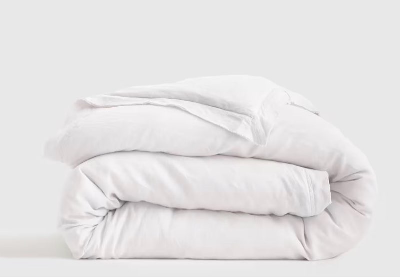quince double flange duvet cover set king / cal king white
