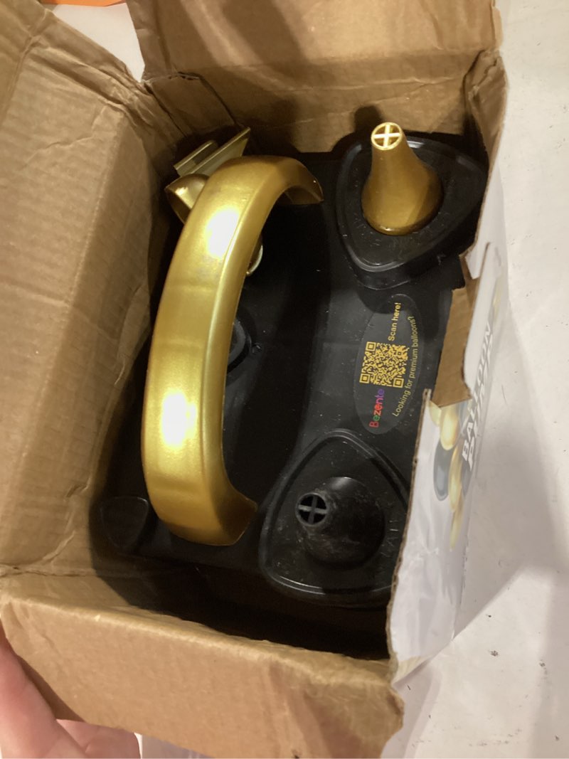 Condition photo showing As Is for bezente balloon pump electric, portable balloon inflator pump electric air pump for balloons dual nozzle electric balloon pump for birthday wedding graduation party decorations black gold