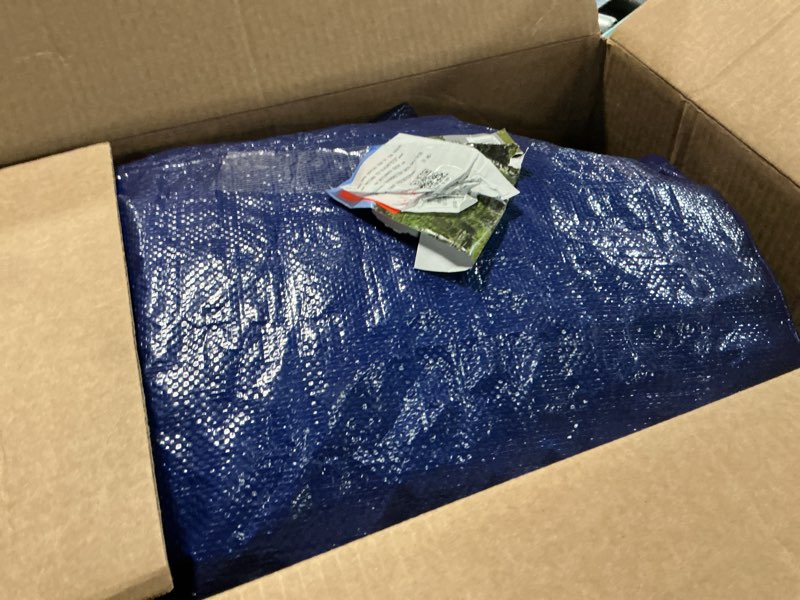 Condition photo showing As Is for ozark trail medium-duty tarp, 12’ x 24’, material pe