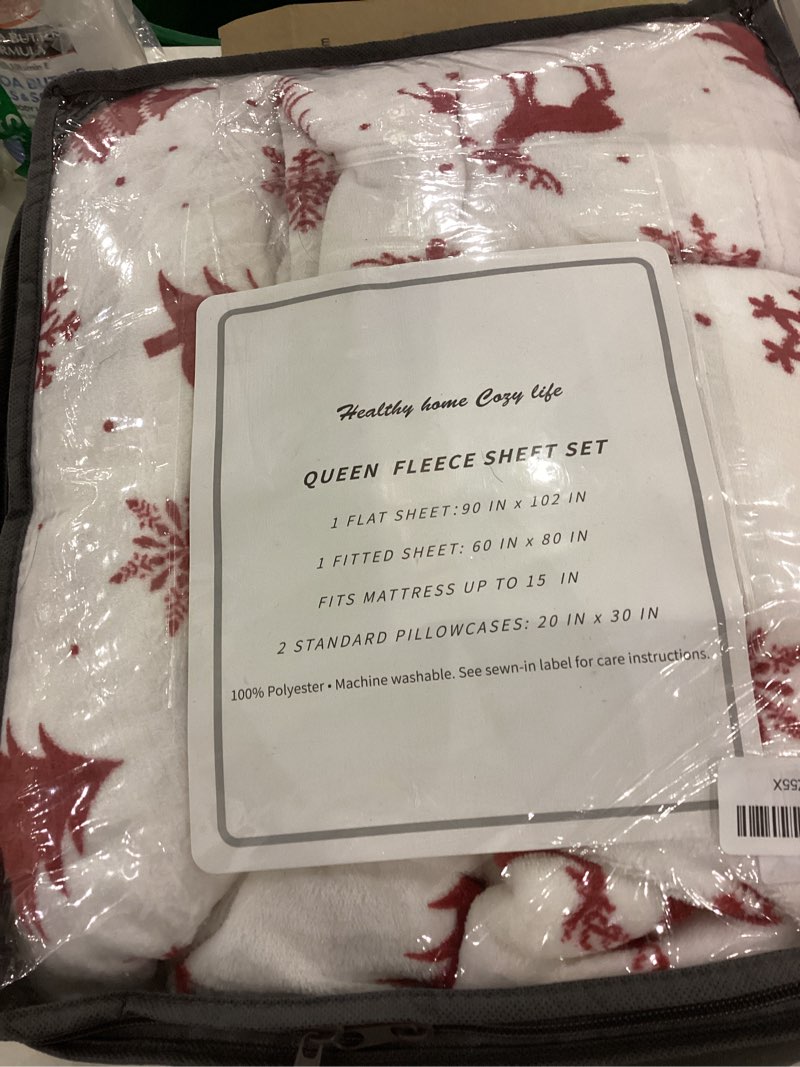 QUEEN FLEECE SHEET SET